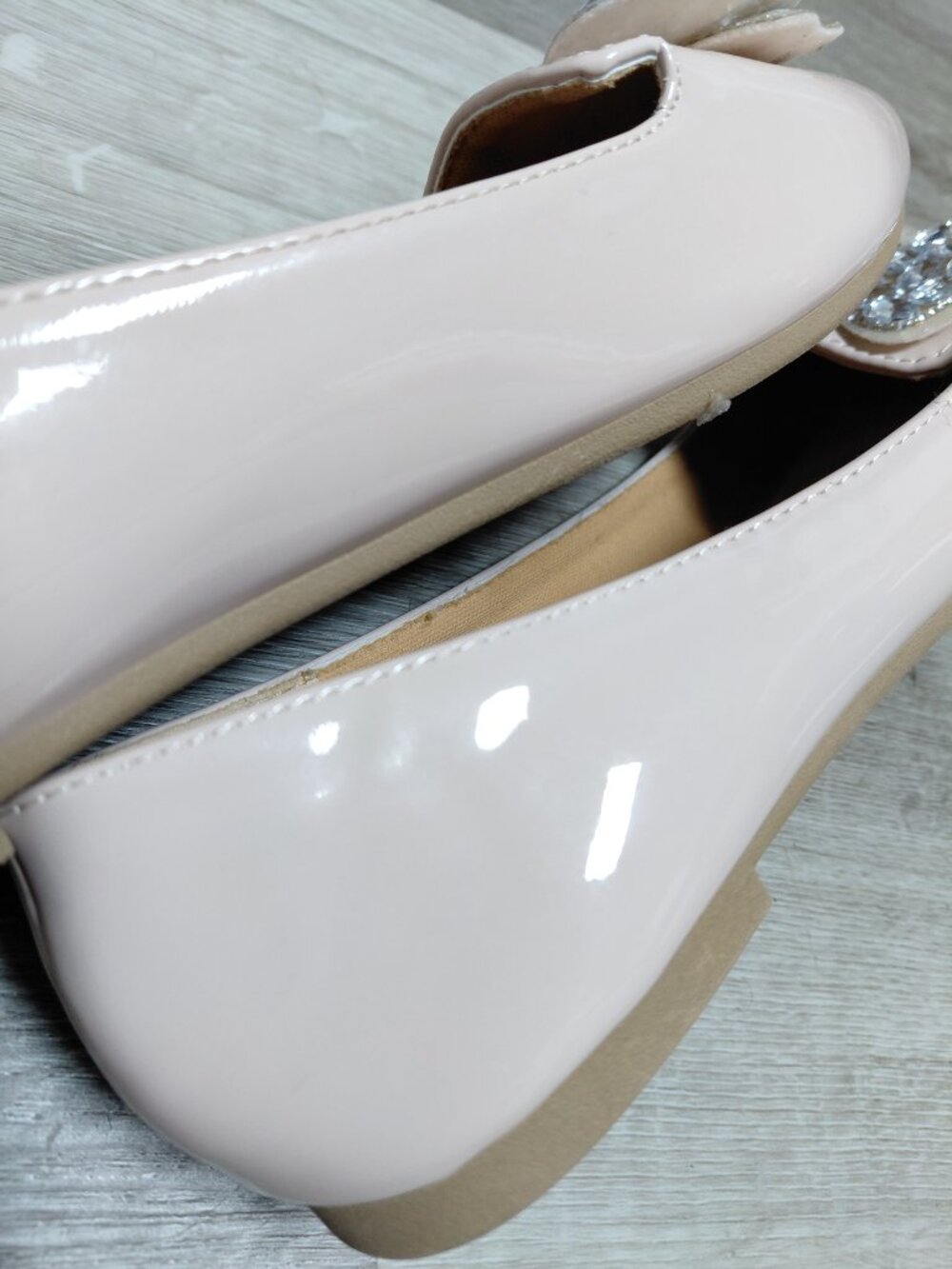 TOP Moda Women Rhinestone Ballet Flats Sparkly Lightweight Bow Light PinkSize 9 - Picture 7 of 7